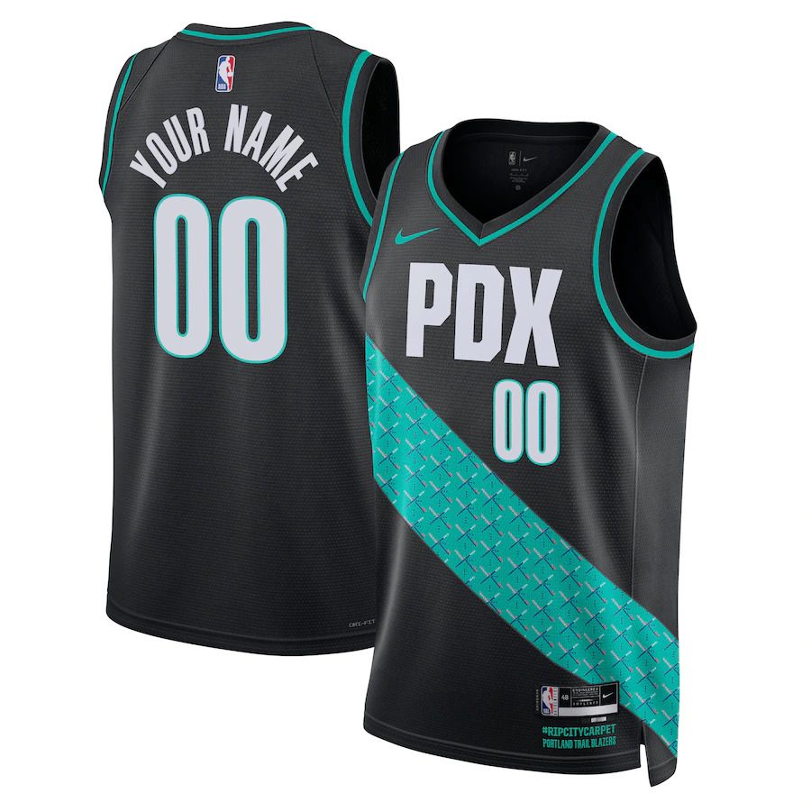 Men Portland Trail Blazers Nike Black City Edition 2022-23 Swingman Custom NBA Jersey->phoenix suns->NBA Jersey